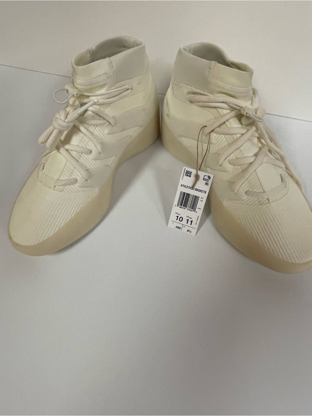 adidas Fear of God Athletics I Basketball Triple White Size 10 IF6681 New